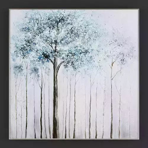 Pictures222 abstract painting of trees 3D model
