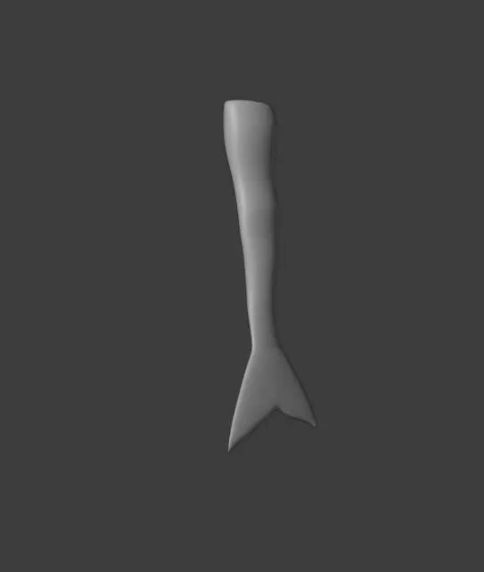 Mermiad Tail 3D asset Low-Poly Low-poly 3D model