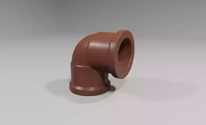 Pipe 90 Degree PVC -  Cotovelo Cano PVC 3D model