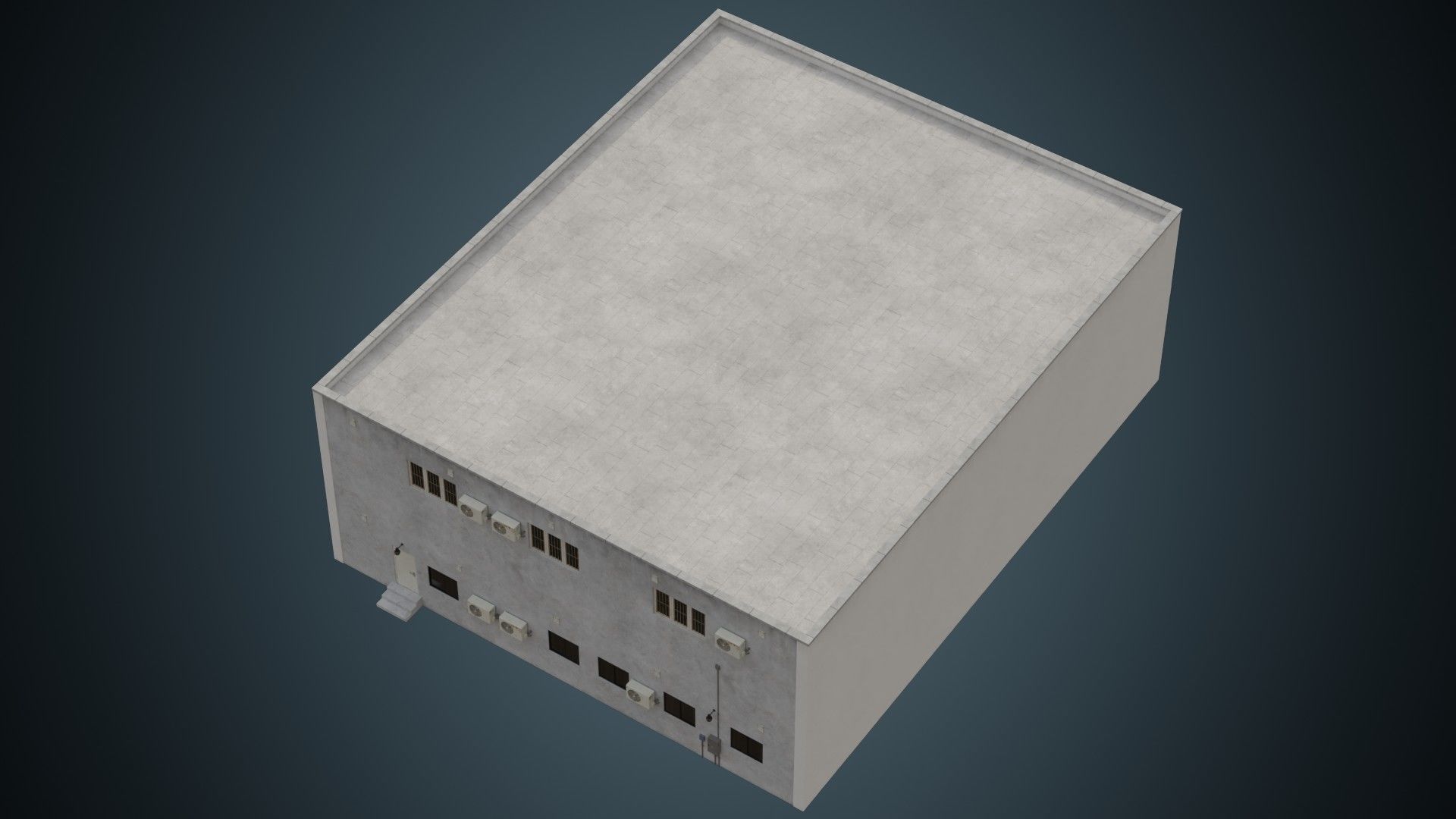 Building 14 Low-poly 3D model_3