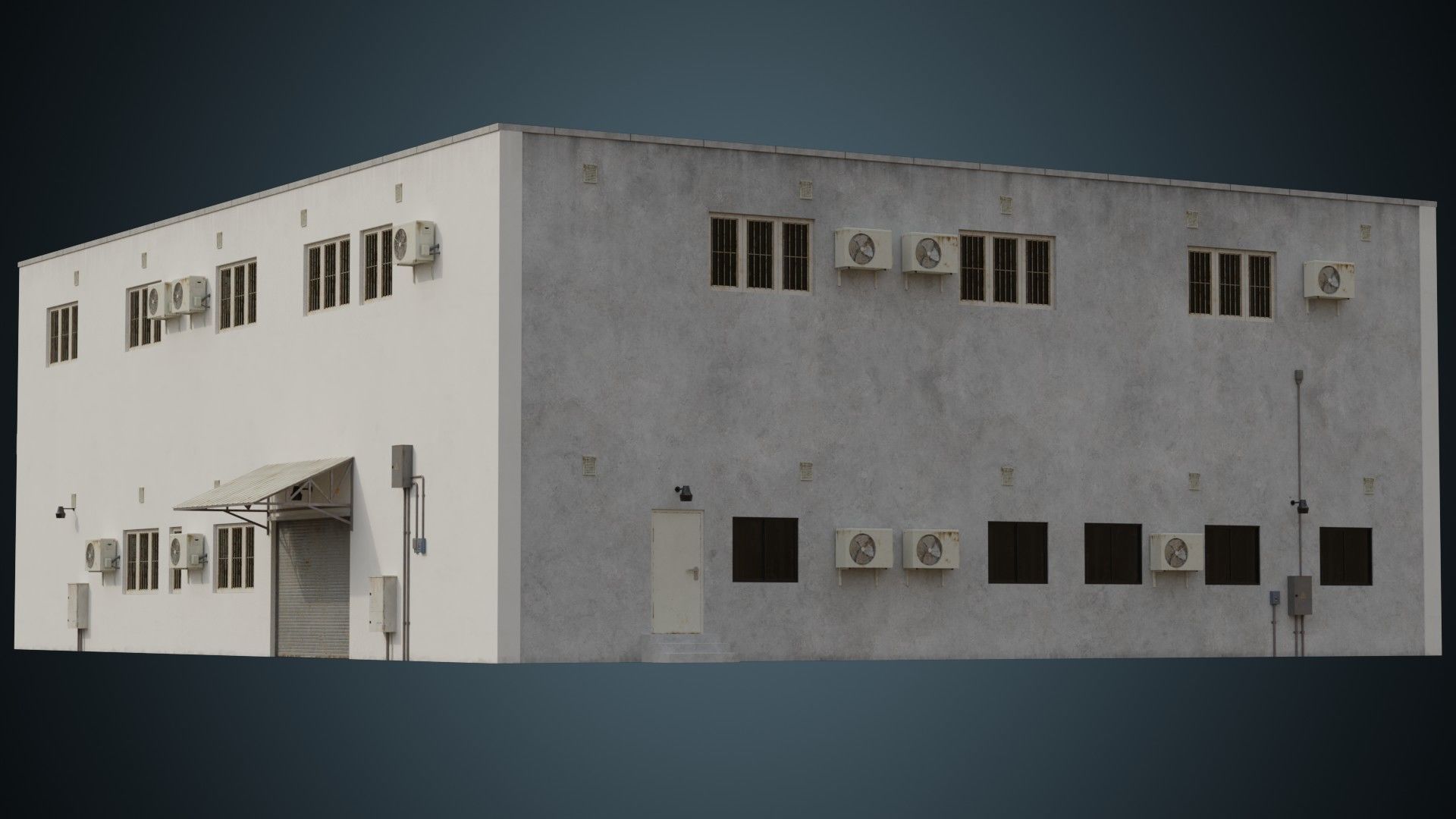Building 14 Low-poly 3D model_4