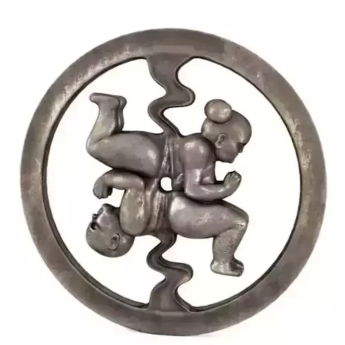 Praying Metal Figurine 3D model