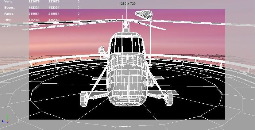 Military helicopter 3D model Low-poly 3D model_34