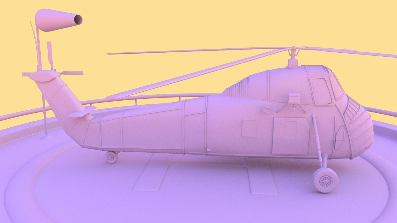 Military helicopter 3D model Low-poly 3D model_20