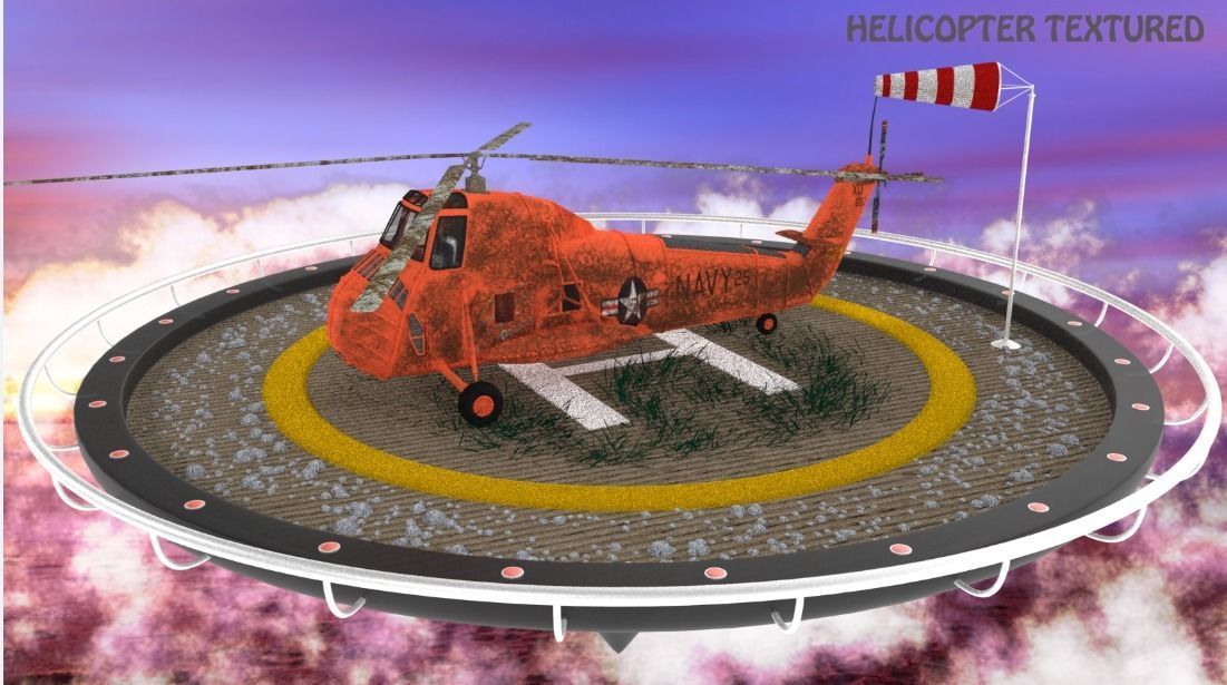 Military helicopter 3D model Low-poly 3D model_35