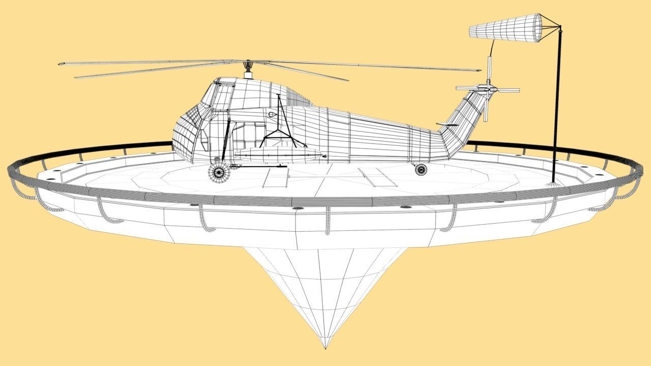 Military helicopter 3D model Low-poly 3D model_26