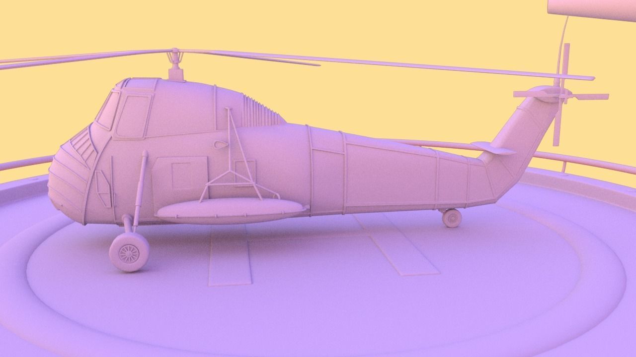 Military helicopter 3D model Low-poly 3D model_19