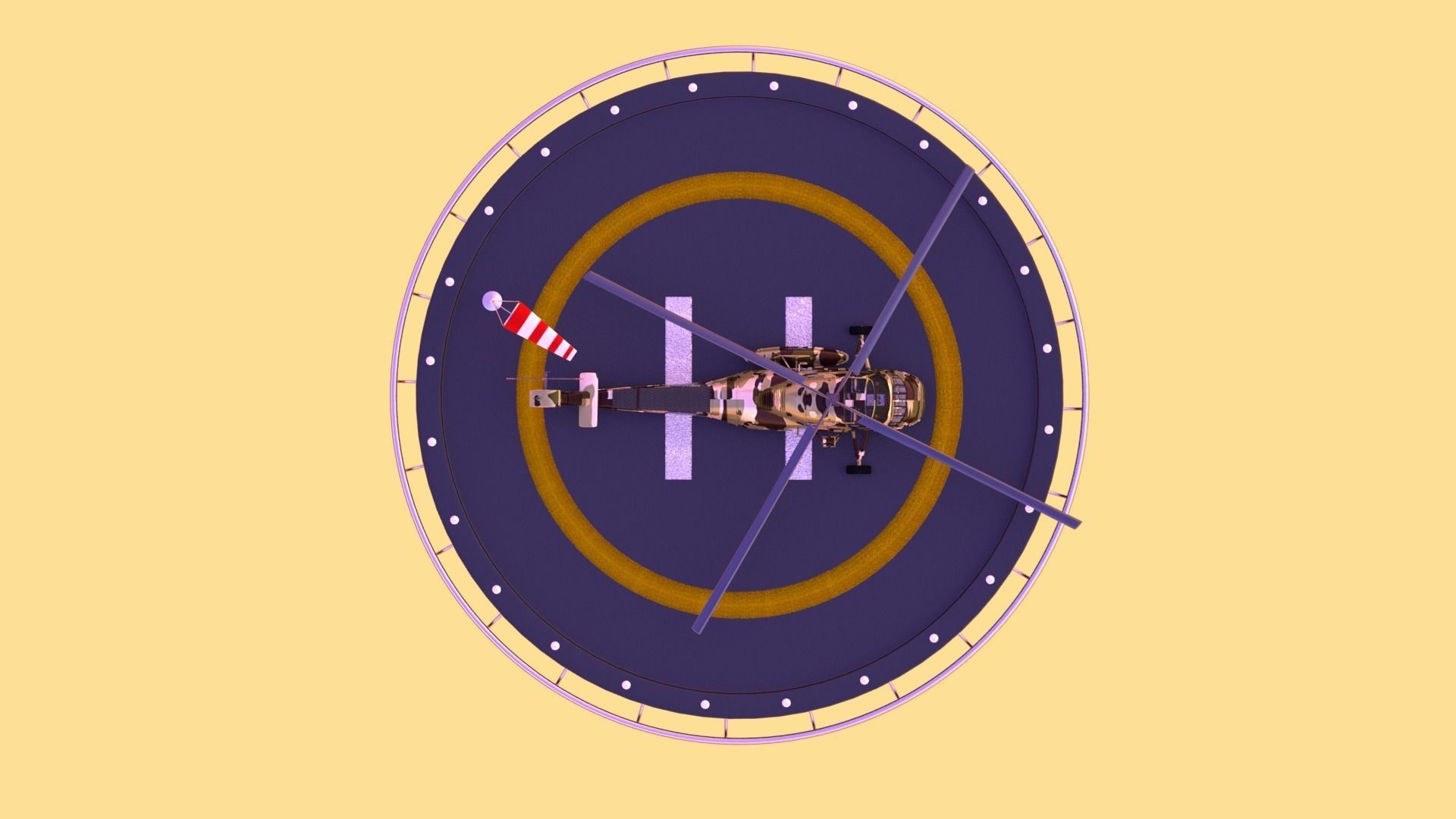 Military helicopter 3D model Low-poly 3D model_18