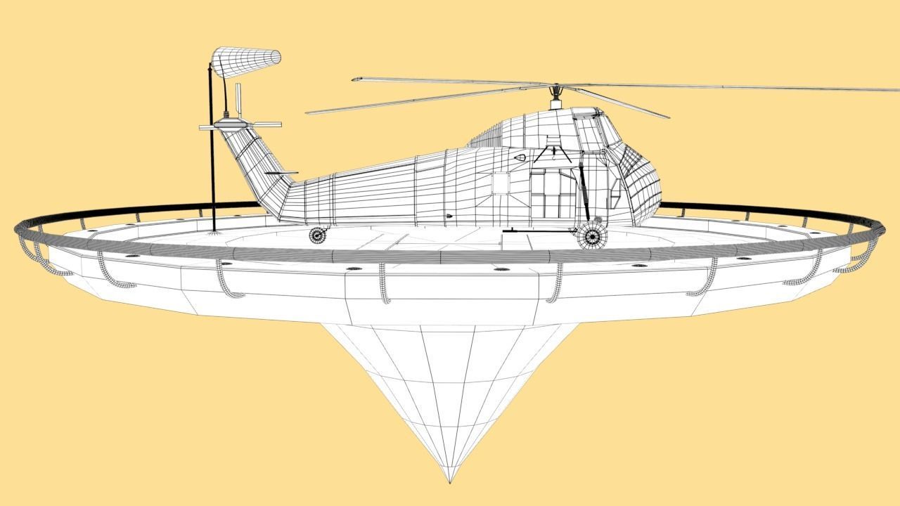 Military helicopter 3D model Low-poly 3D model_27