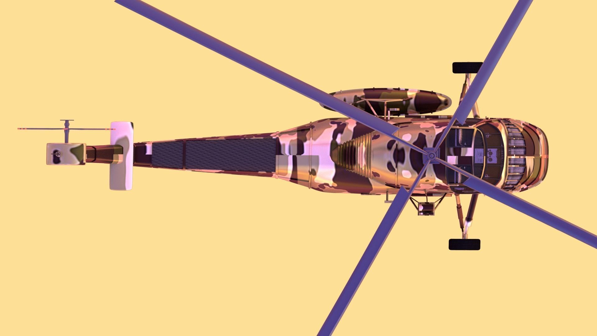 Military helicopter 3D model Low-poly 3D model_15