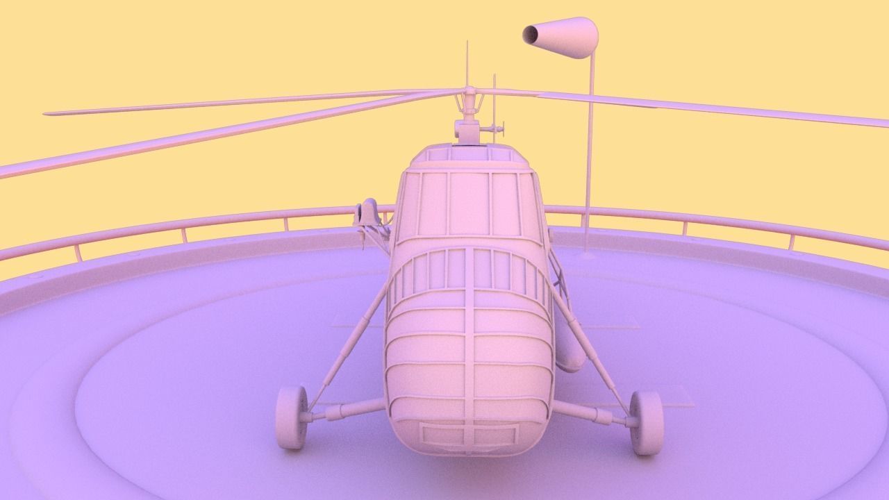 Military helicopter 3D model Low-poly 3D model_21