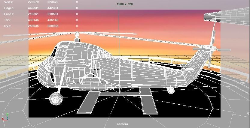 Military helicopter 3D model Low-poly 3D model_32