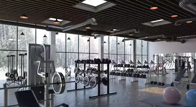 GYM ROOM 3D model