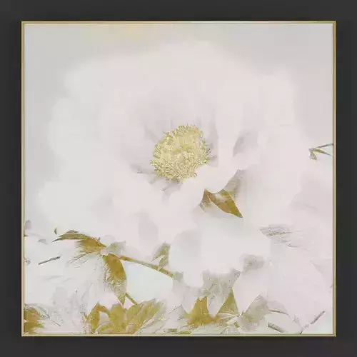 Pictures231 gold and silver floral wall art 3D model