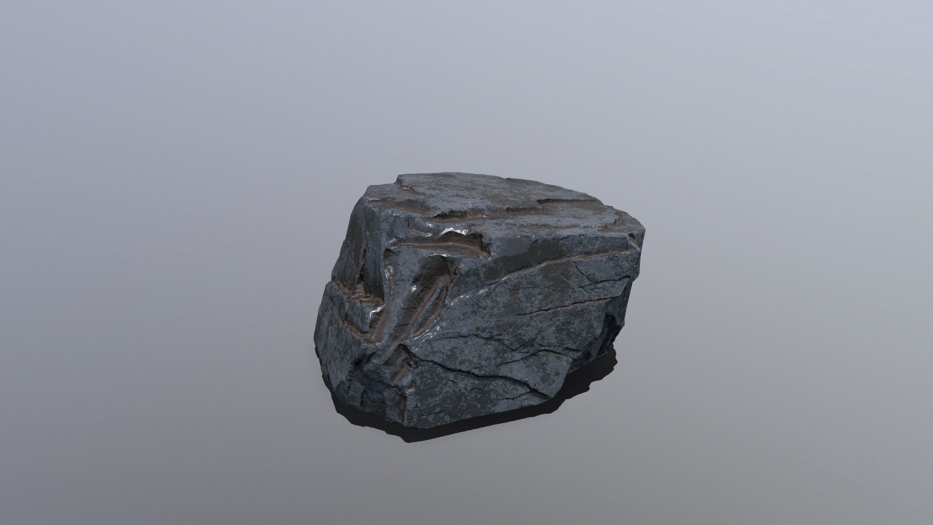 Rock Set Low-poly 3D model_9