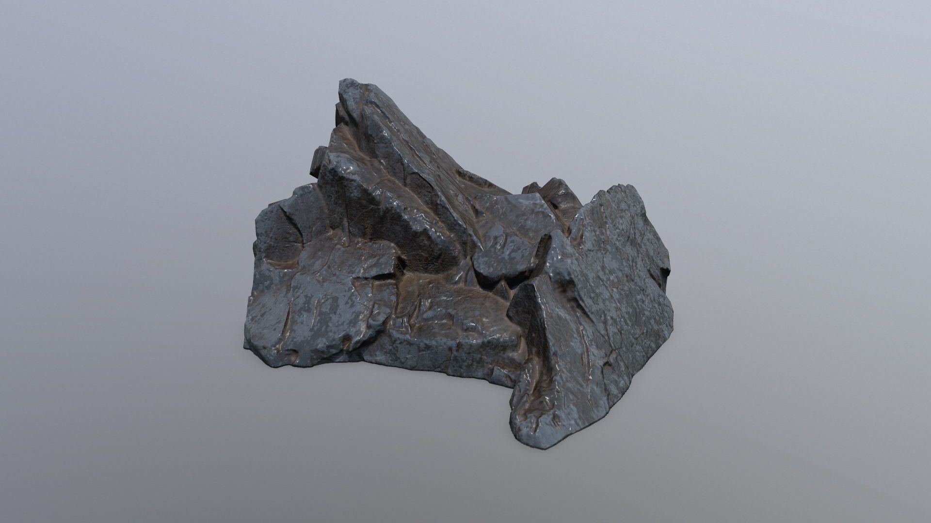 Rock Set Low-poly 3D model_15