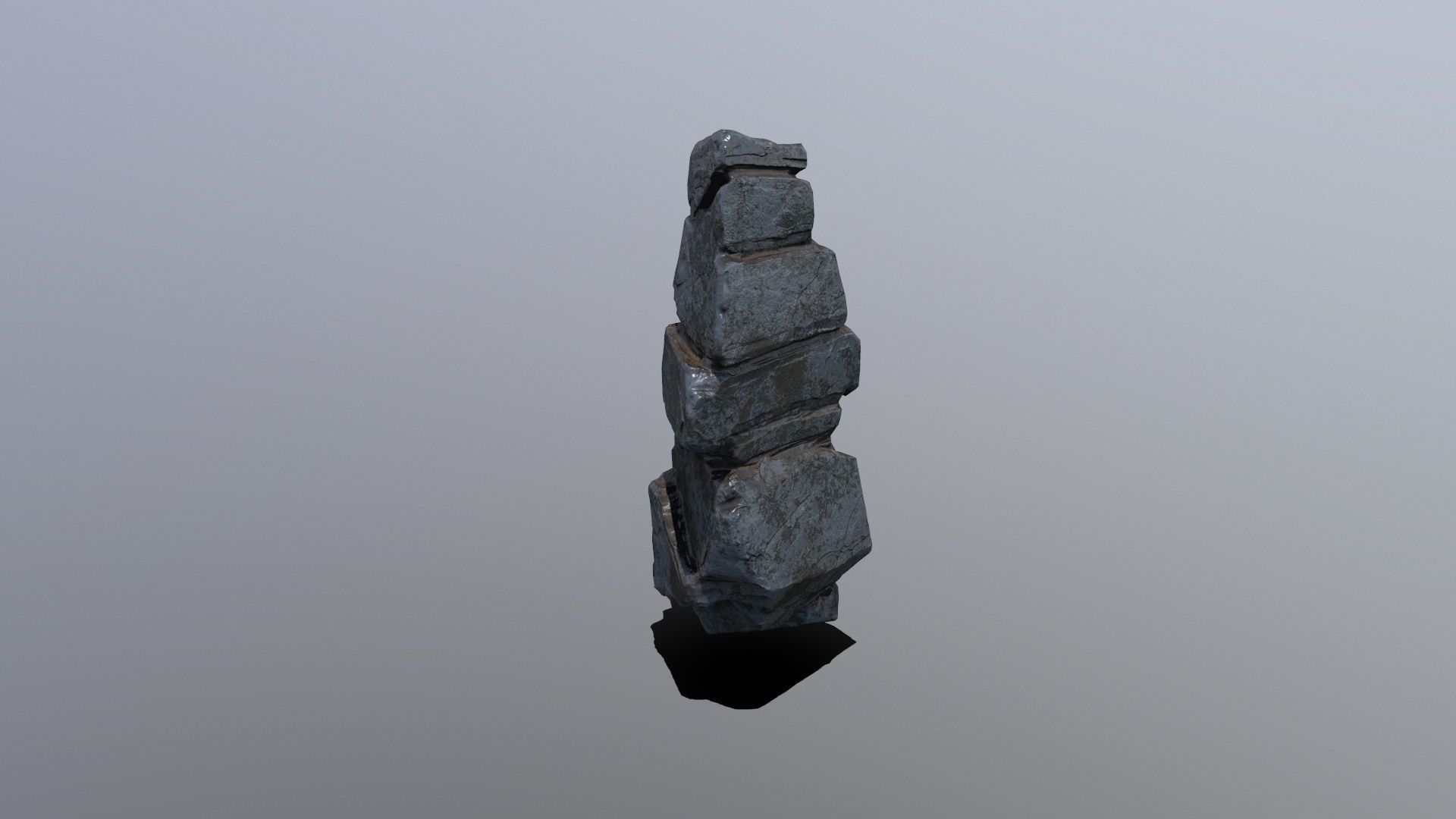 Rock Set Low-poly 3D model_8