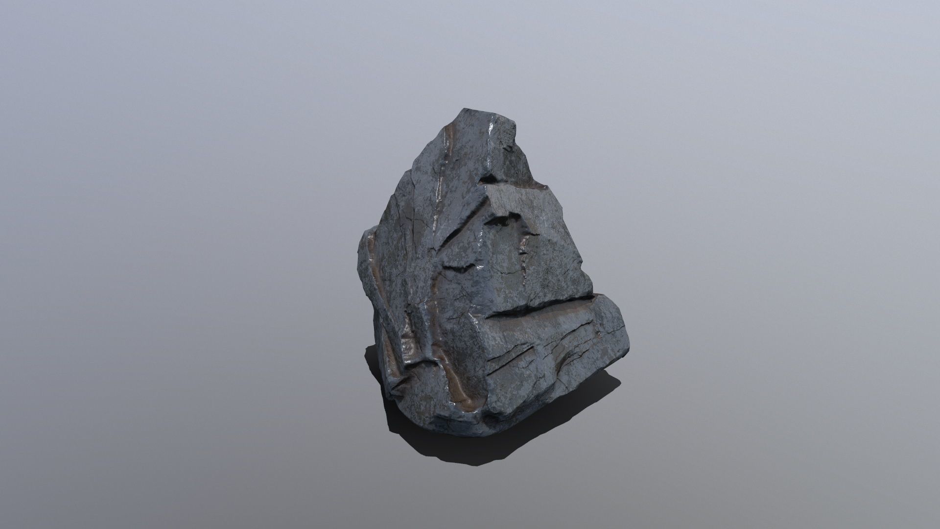 Rock Set Low-poly 3D model_4