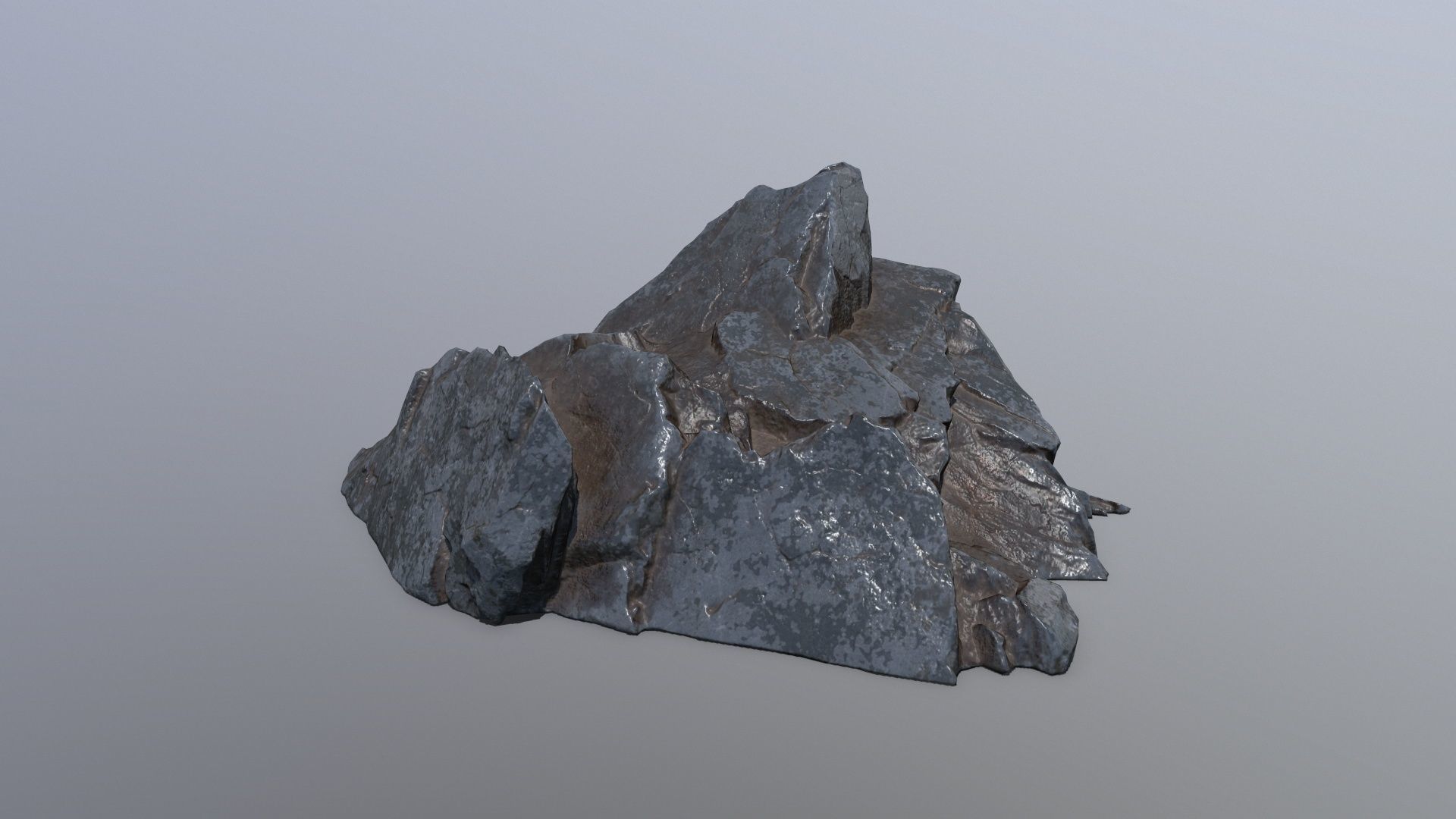 Rock Set Low-poly 3D model_16