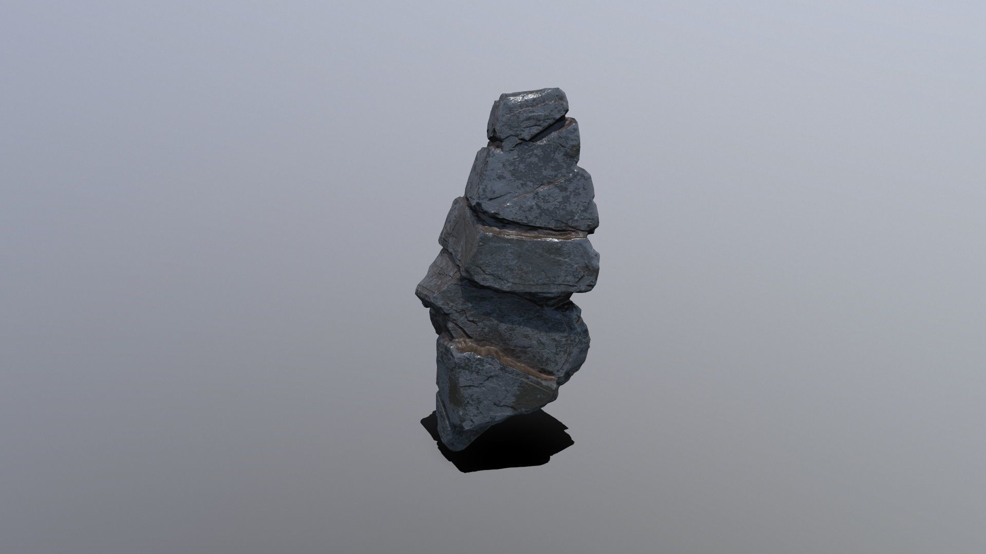 Rock Set Low-poly 3D model_7