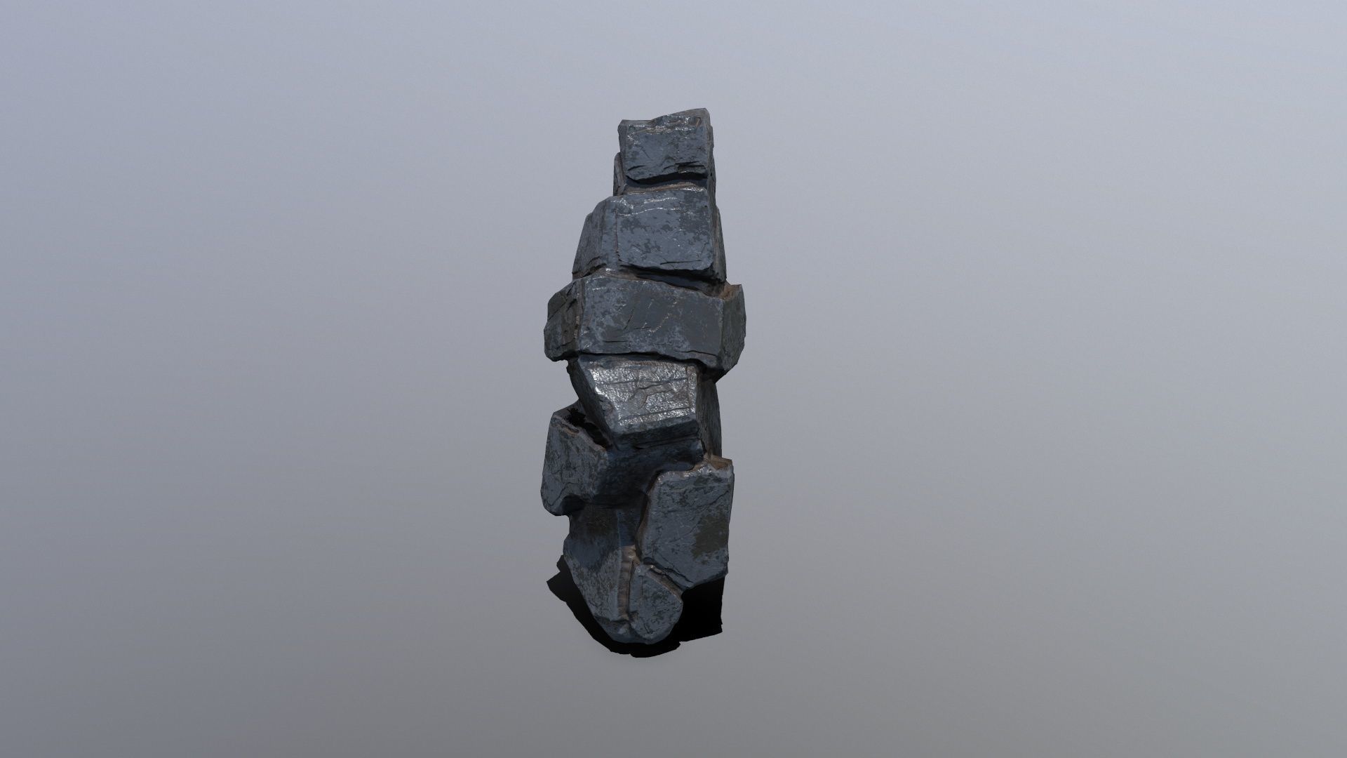 Rock Set Low-poly 3D model_6