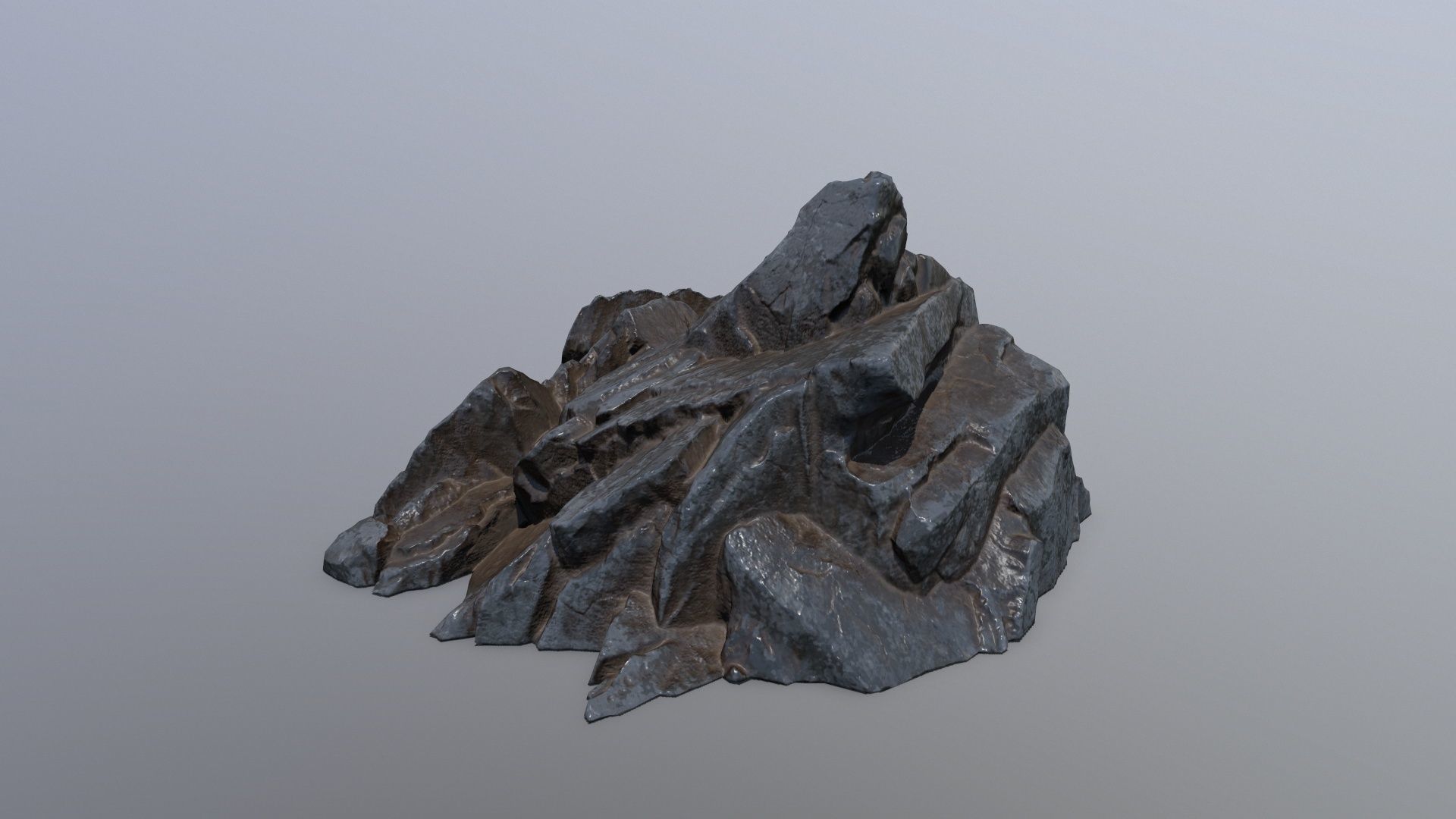 Rock Set Low-poly 3D model_17