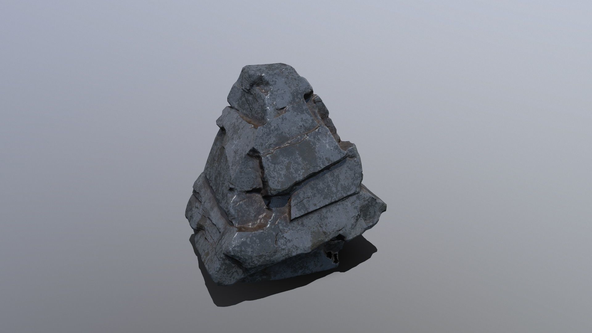 Rock Set Low-poly 3D model_3
