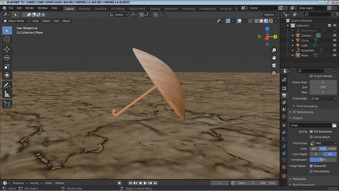 maveli umbrella 3D model_3
