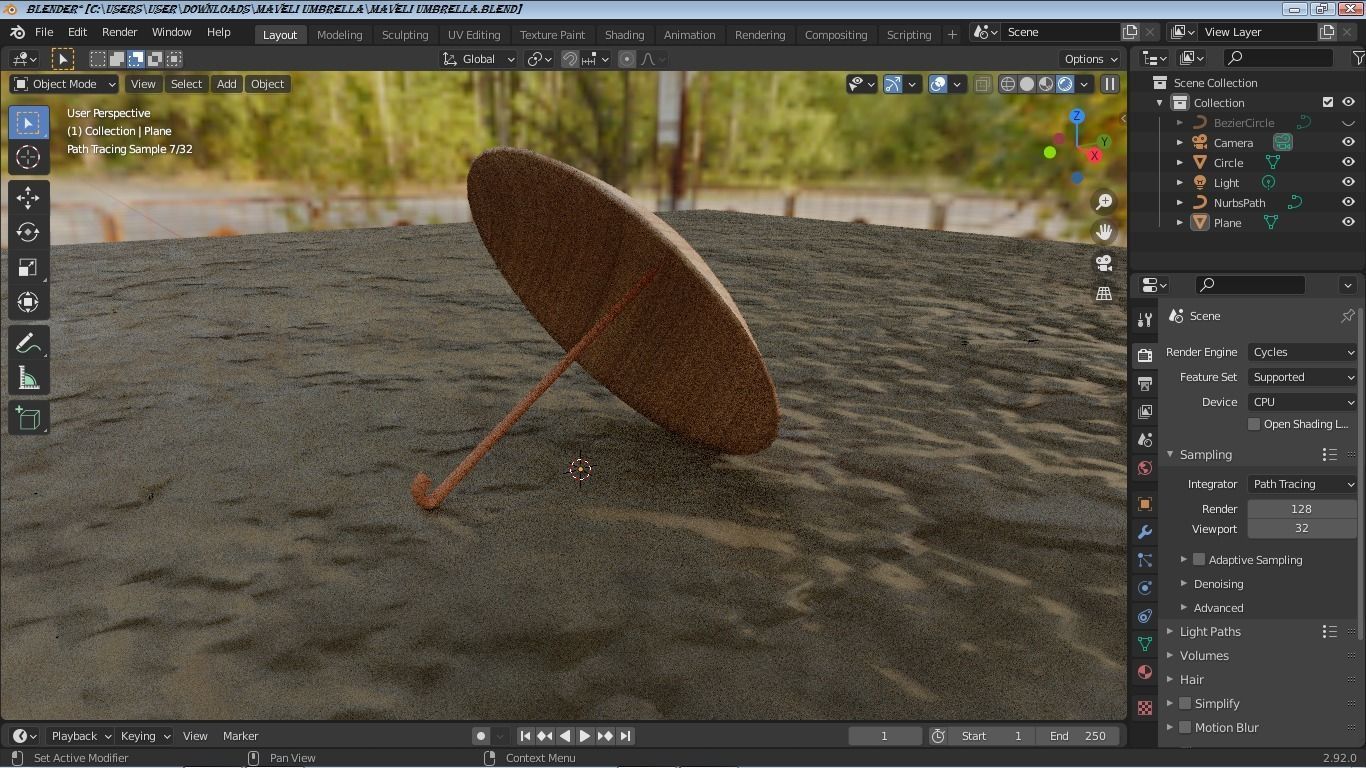 maveli umbrella 3D model_4