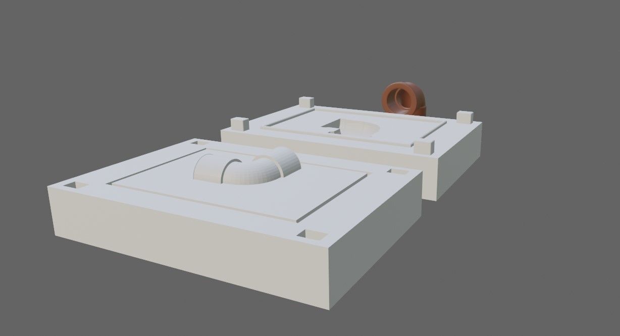 Mold for Pipe 90 Degree - Form - Molde Forma - Cano 3D print model_2