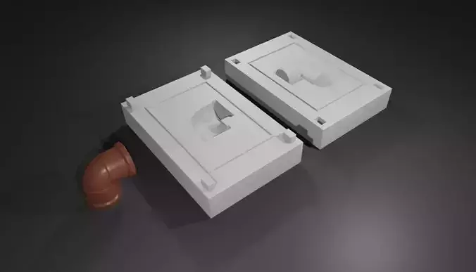 Mold for Pipe 90 Degree - Form - Molde Forma - Cano 3D print model