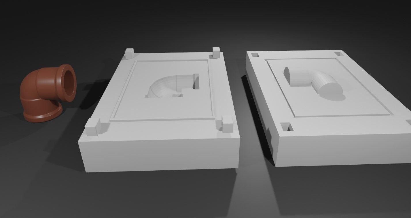 Mold for Pipe 90 Degree - Form - Molde Forma - Cano 3D print model_5