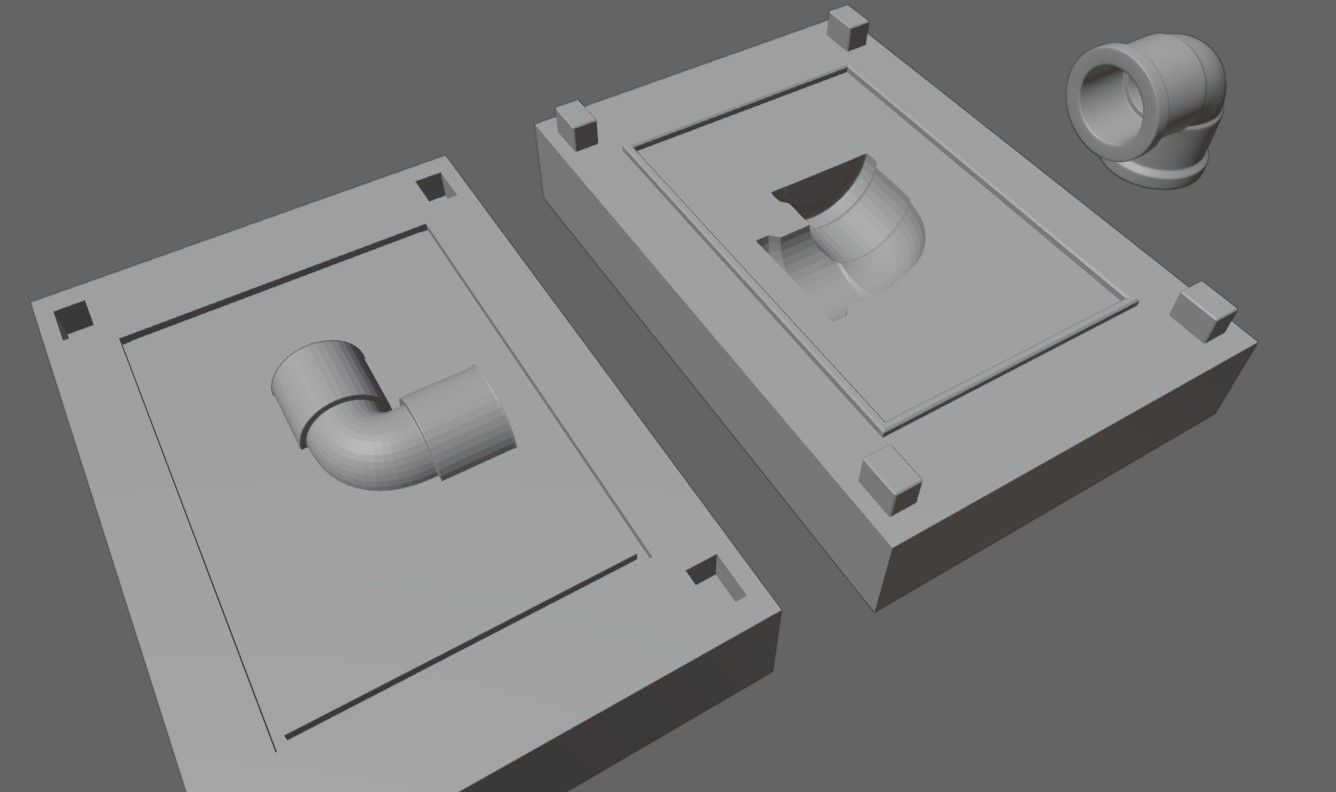 Mold for Pipe 90 Degree - Form - Molde Forma - Cano 3D print model_11