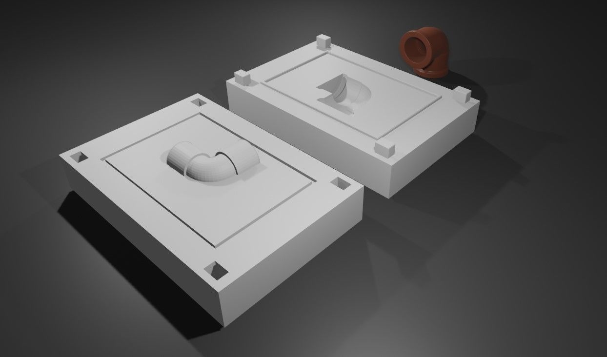 Mold for Pipe 90 Degree - Form - Molde Forma - Cano 3D print model_10
