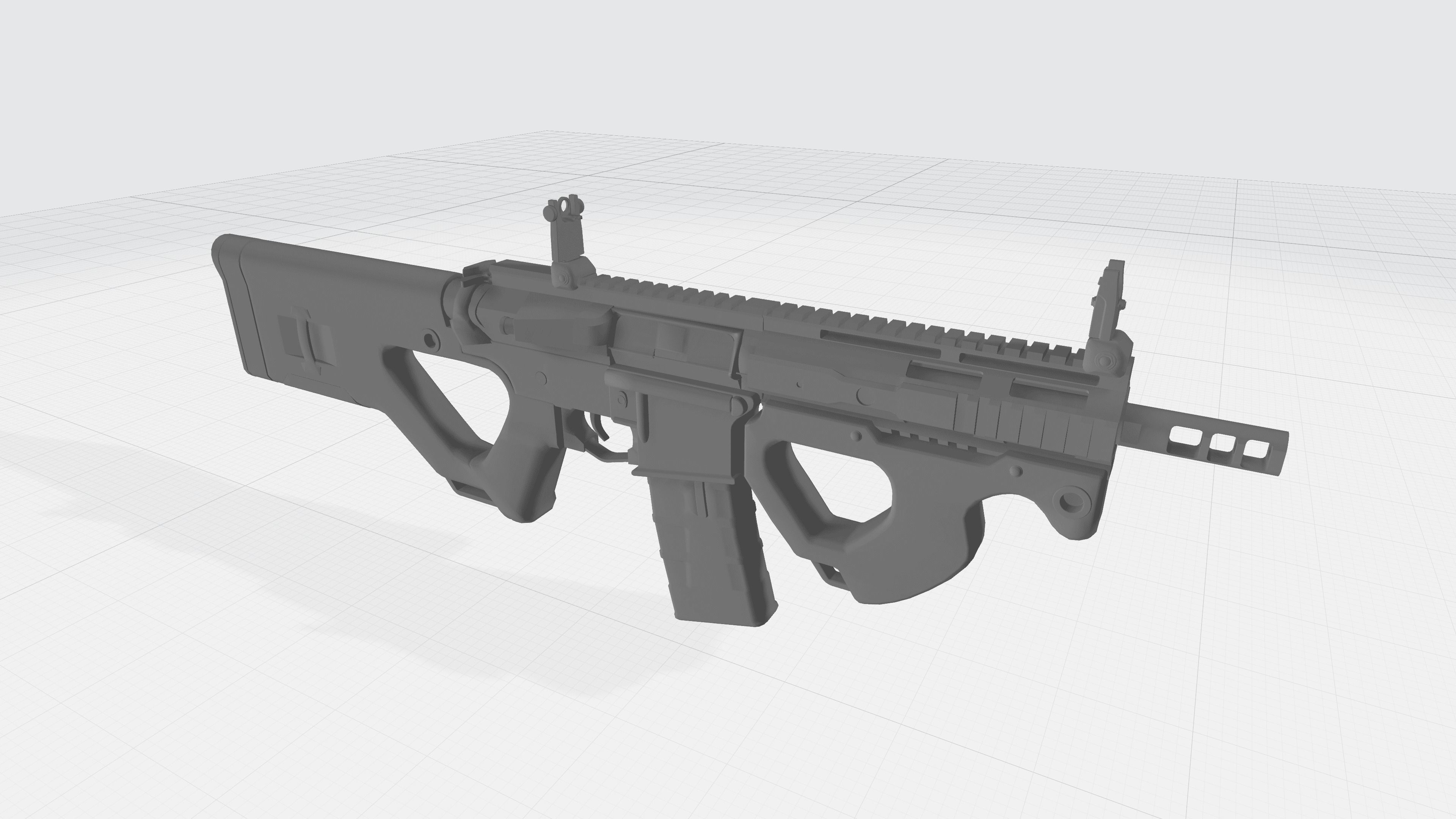 RIFLE 2 - M4 CQR Assualt Rifle - 4K Game Ready Low-poly 3D model_6