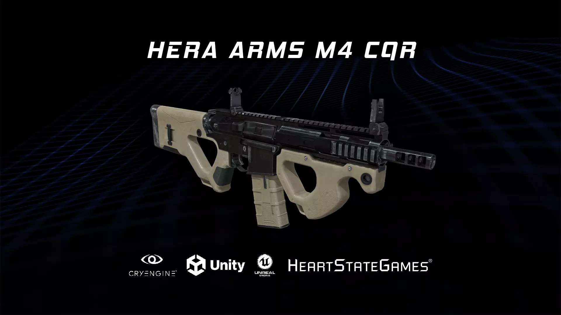 RIFLE 2 - M4 CQR Assualt Rifle - 4K Game Ready Low-poly 3D model_0