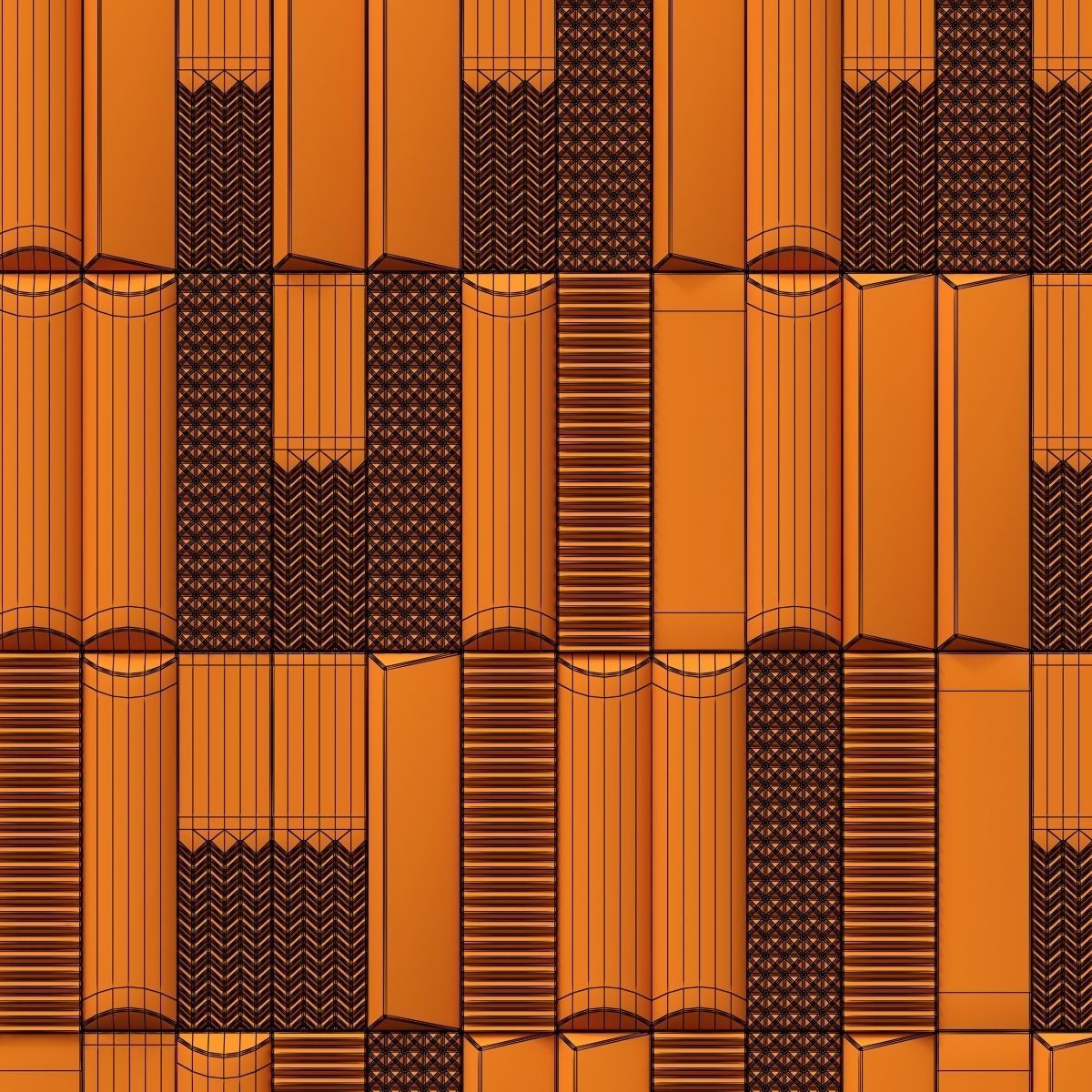Tile Biscuit plain bianco 3D model_11
