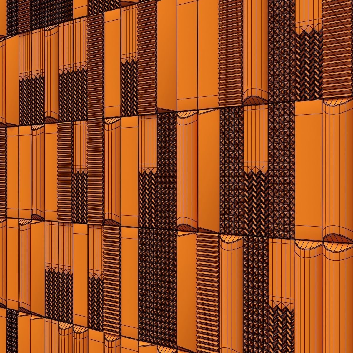 Tile Biscuit plain bianco 3D model_13