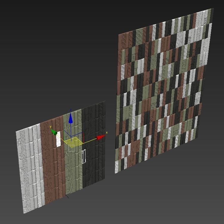 Tile Biscuit plain bianco 3D model_7