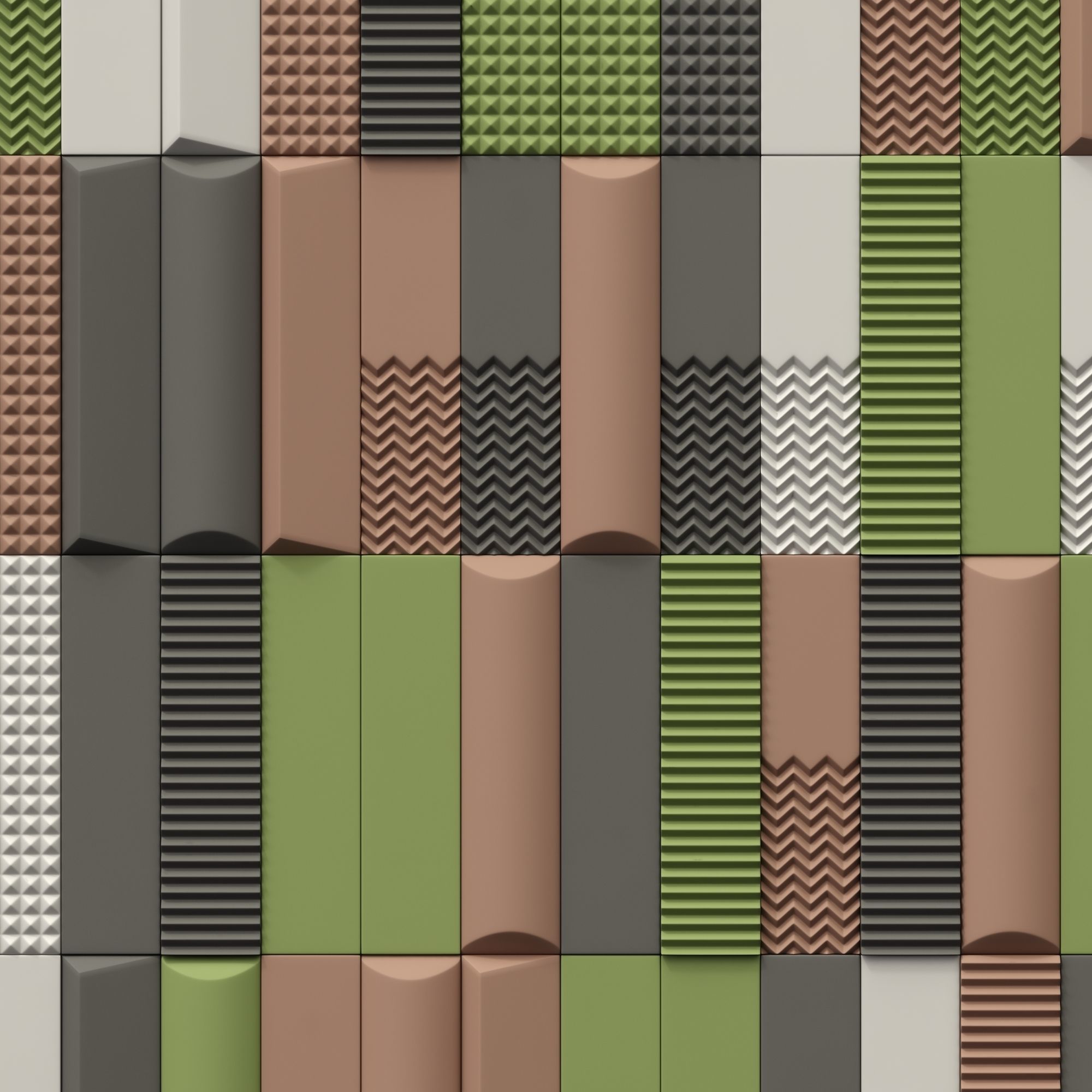 Tile Biscuit plain bianco 3D model_3