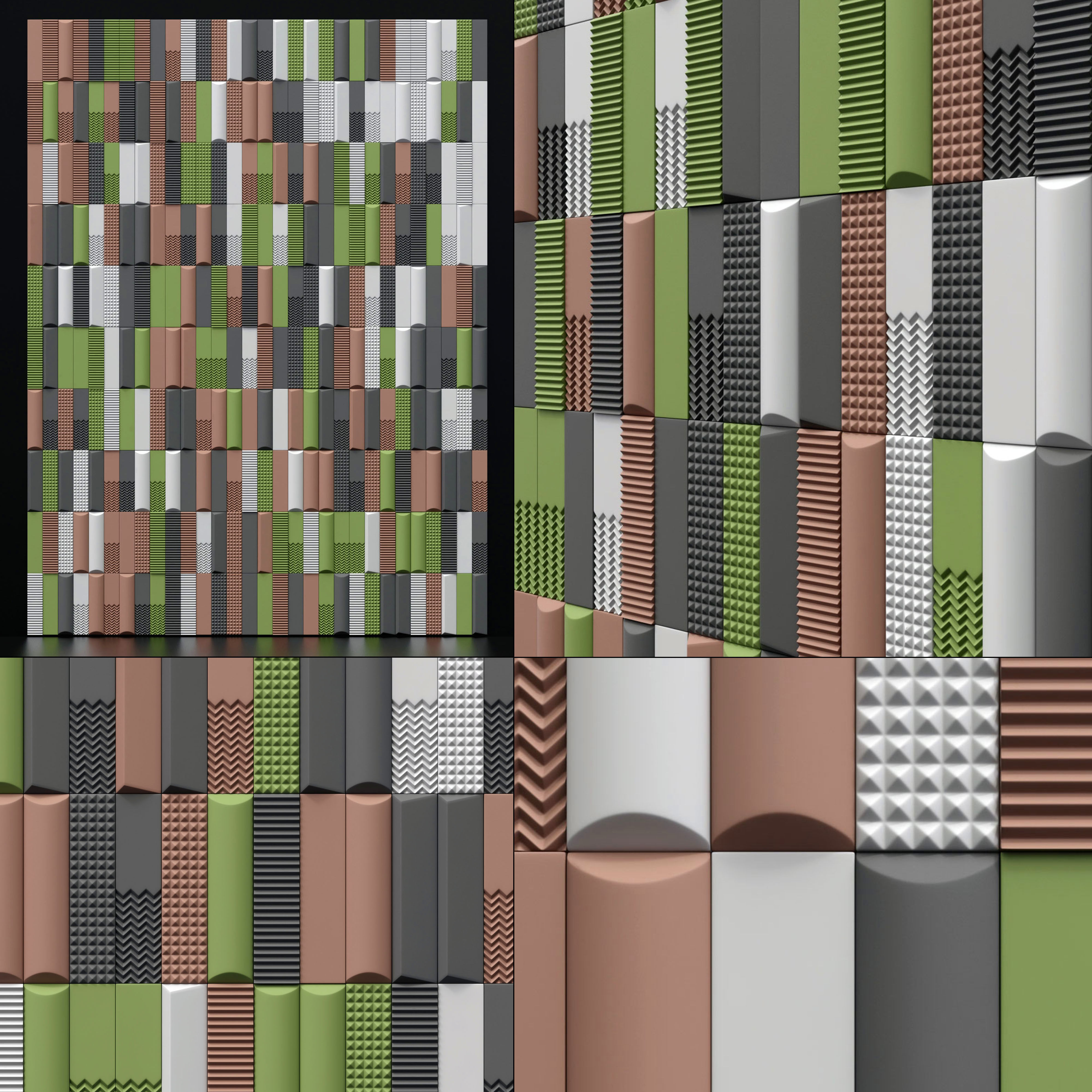 Tile Biscuit plain bianco 3D model_1