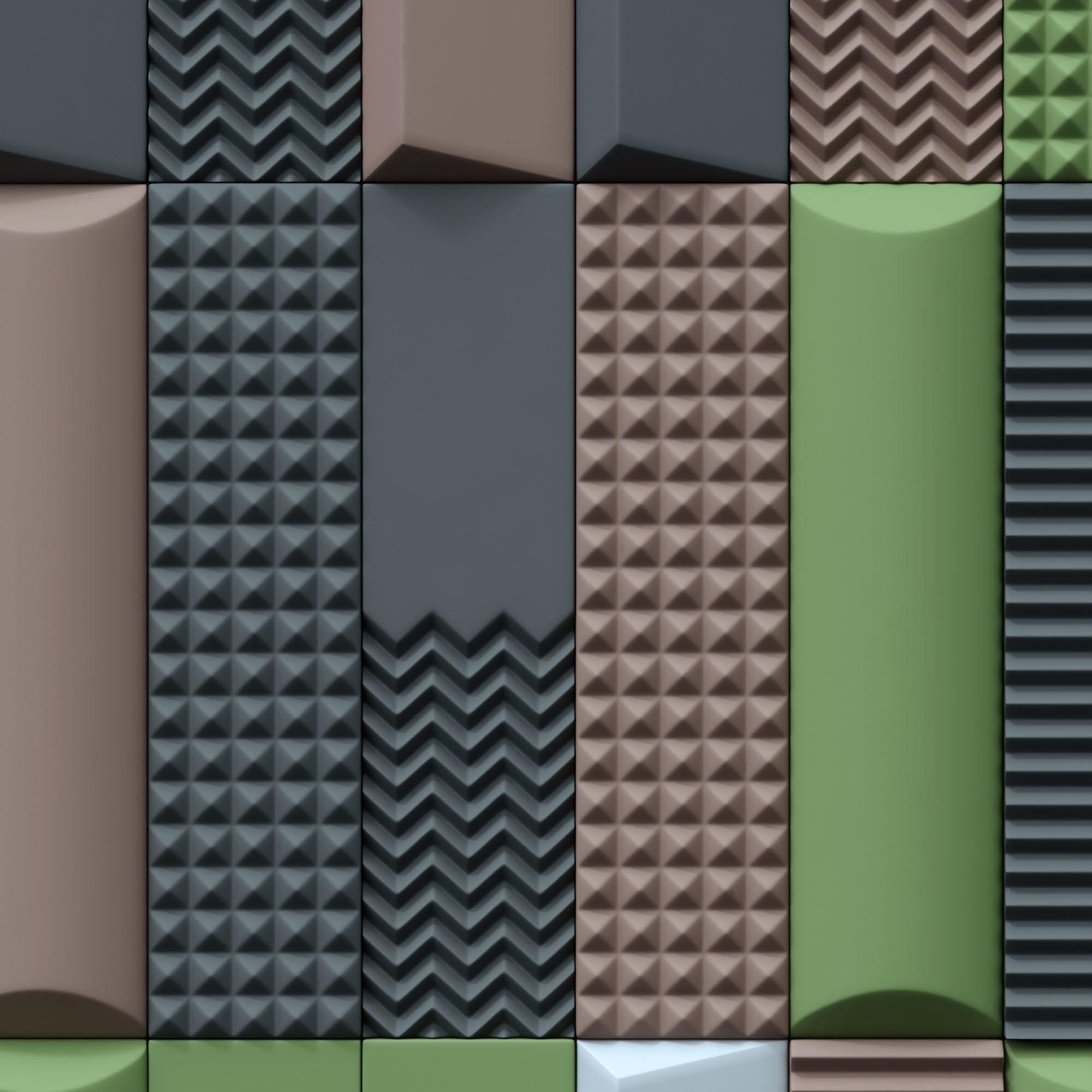 Tile Biscuit plain bianco 3D model_4