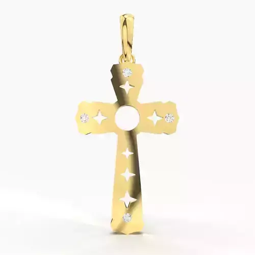 JESUS CROSS DIAMOND PENDANT
