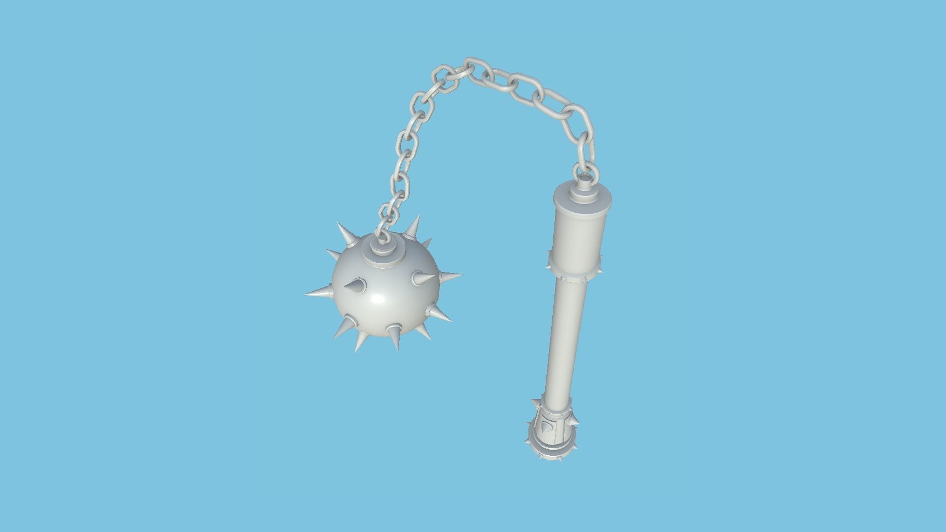 Medieval Flail 03 Luxury - Character Fantasy Weaponry Low-poly 3D model_12