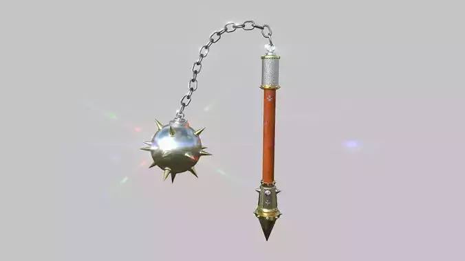 Medieval Flail 03 Luxury - Character Fantasy Weaponry Low-poly 3D model