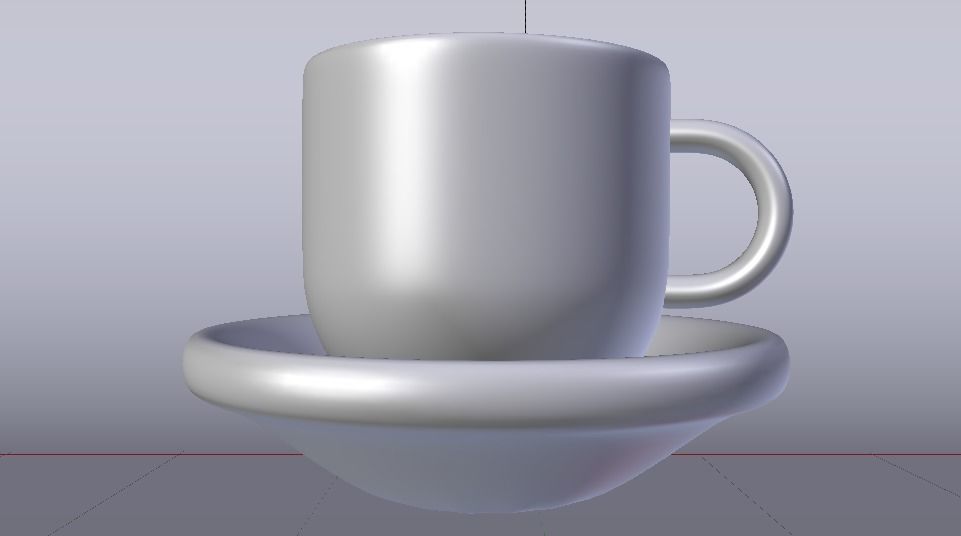Cup 02  Low-poly 3D model_8