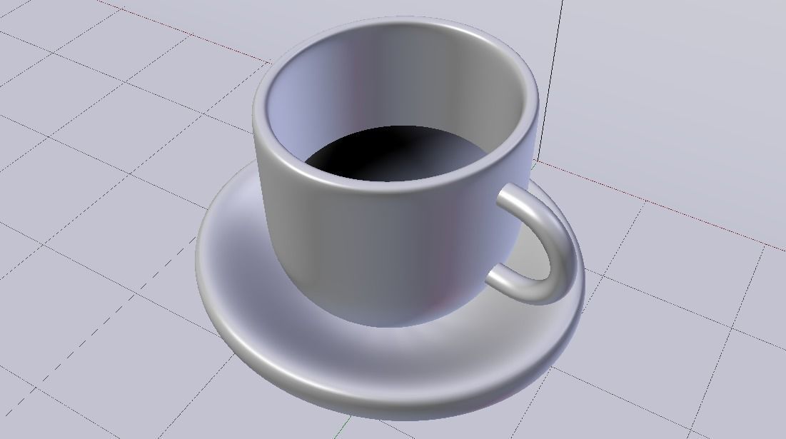 Cup 02  Low-poly 3D model_6