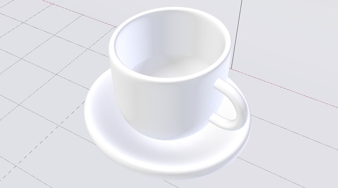 Cup 02  Low-poly 3D model_3
