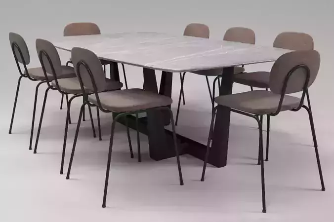 Modern style dining table and chairs