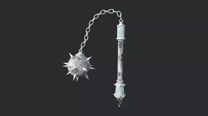 Medieval Flail 05 Frost - Character Fantasy Weaponry Low-poly 3D model